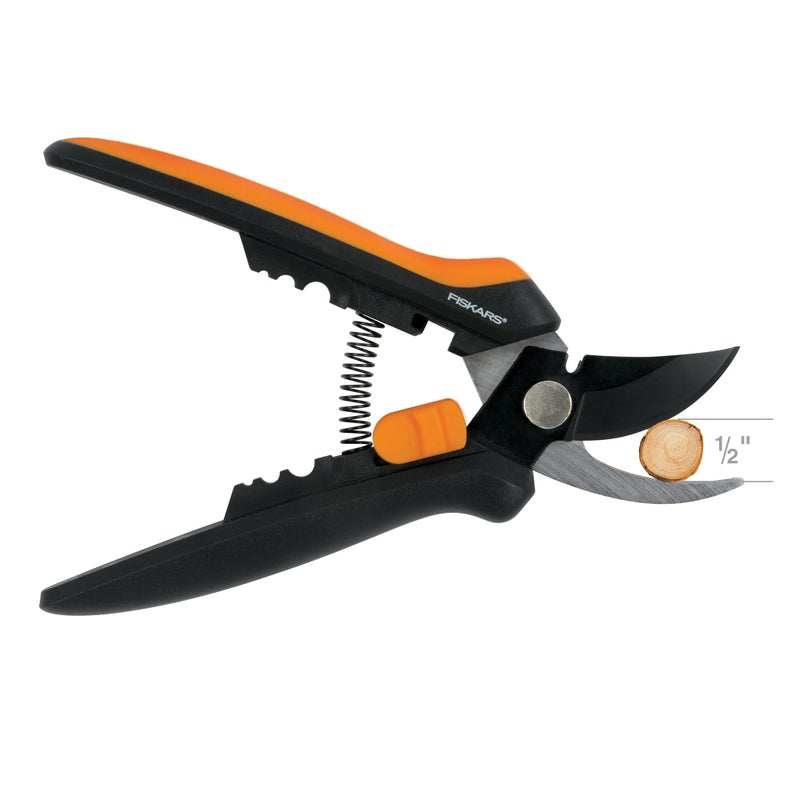 Fiskars Floral Pruning Shears - Plant Cutting Scissors/Garden Clippers For Deadheading and Working with Flowers - Black/Orange - Image 2