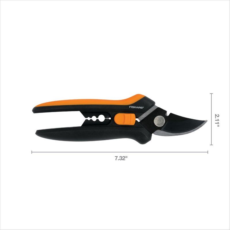 Fiskars Floral Pruning Shears - Plant Cutting Scissors/Garden Clippers For Deadheading and Working with Flowers - Black/Orange - Image 3