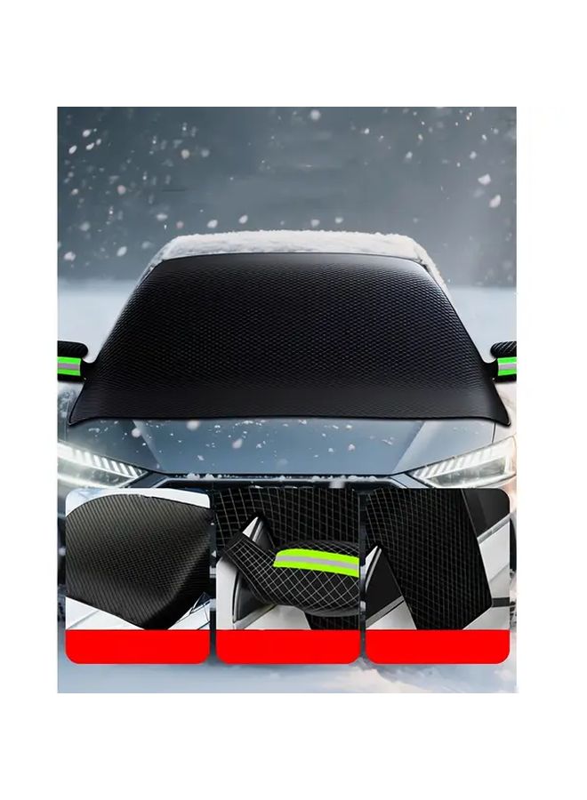 Green Reflective Strips Windshield Snow Cover Anti Freeze Anti Corrosion 102 36x44 88 Inch - Image 1