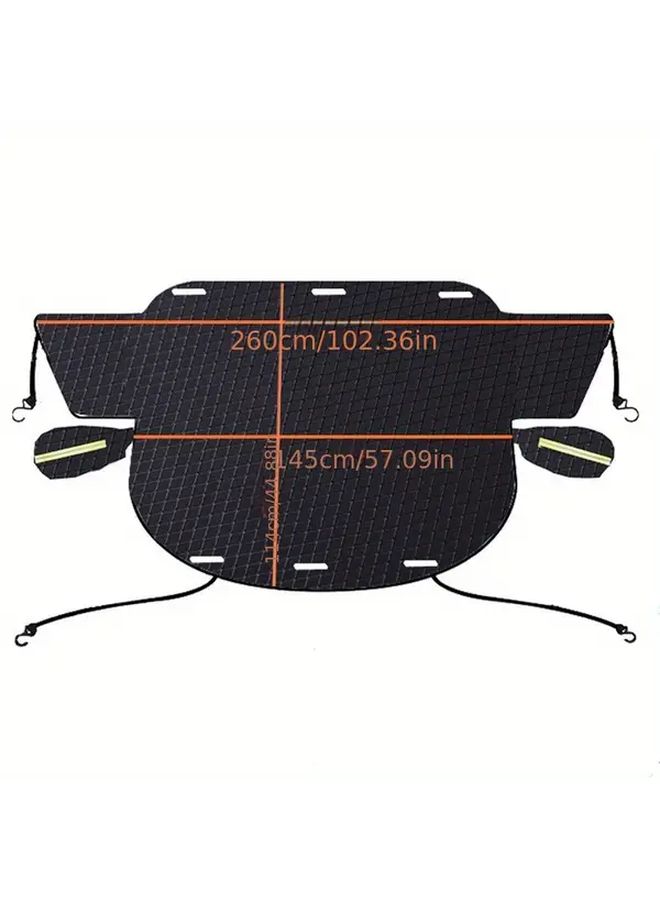 Green Reflective Strips Windshield Snow Cover Anti Freeze Anti Corrosion 102 36x44 88 Inch - Image 3