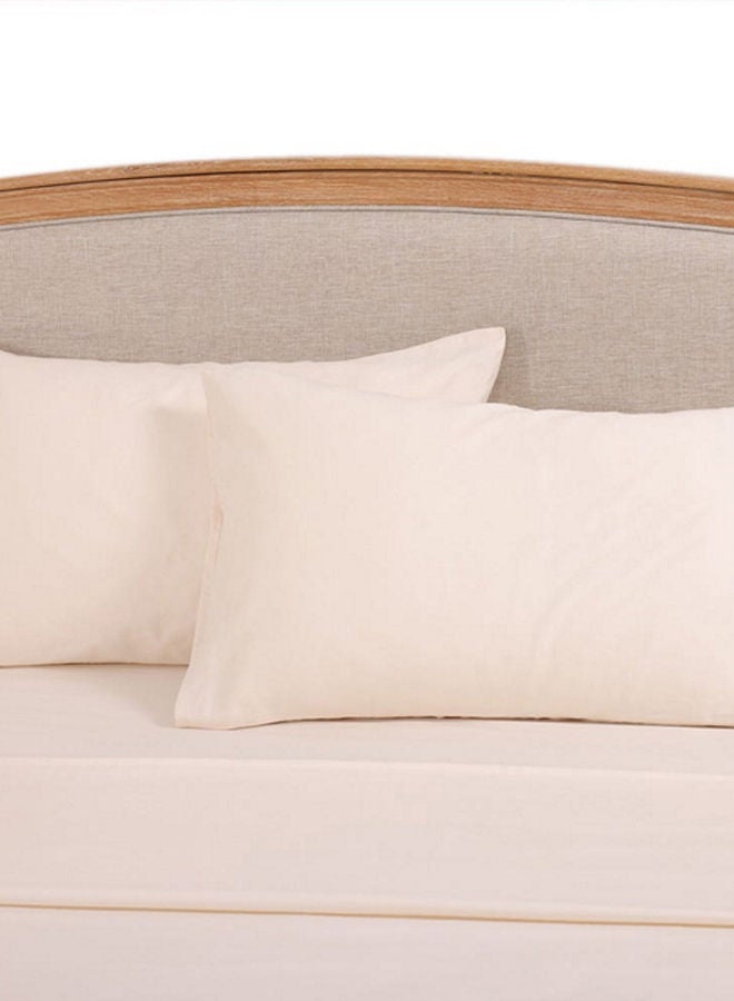 Satin Duvet Cover Set, Cream – 300 TC, 260x240 cm