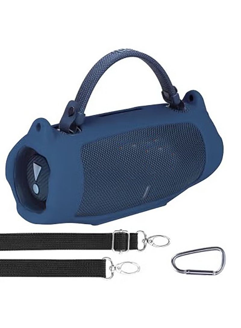 Silicone Cover Compatible with JBL Charge 6 Portable Speaker-Bule  - Image 1