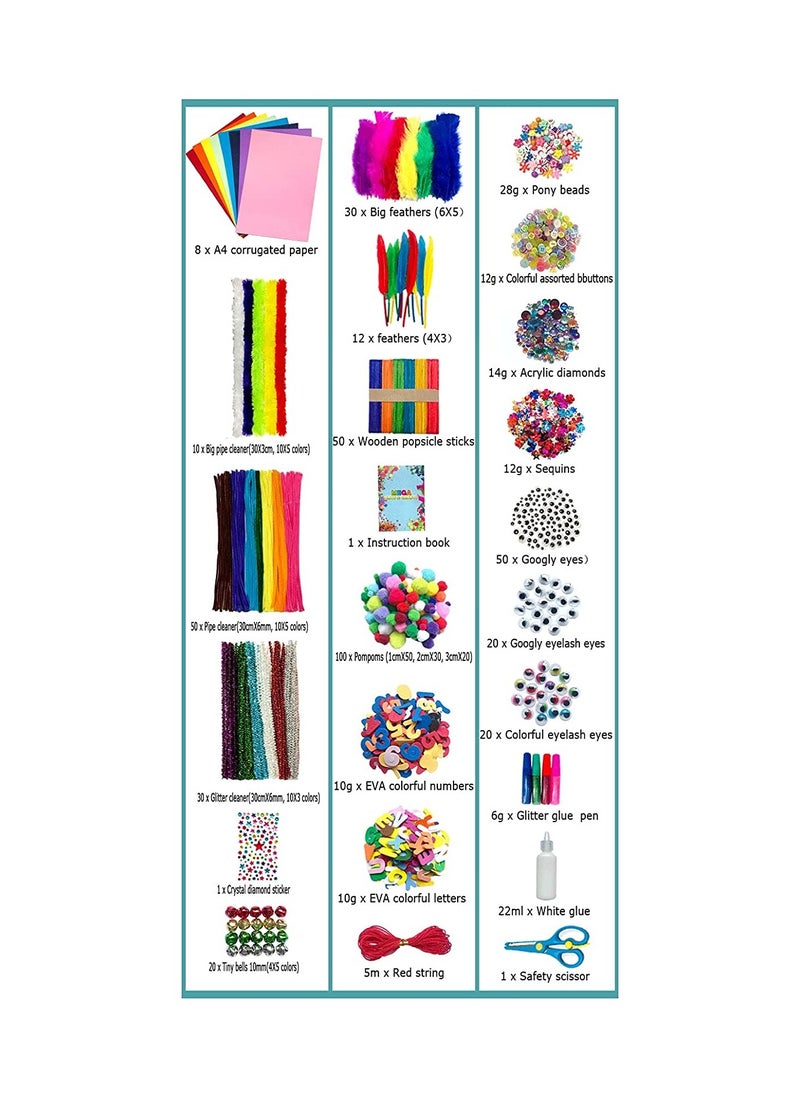 Cutie Cute Arts and Crafts Supplies Set For Kids Crafting School Kindergarten Homeschool Supplies Arts Set Christmas Crafts for Kids  - Image 3