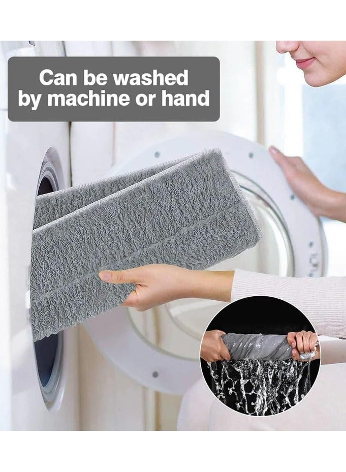 Hands-Free Flat Mop and Bucket Set with 8 Reusable Microfiber Pads – 360° Rotating Head, Double-Compartment Easy Wring System for Wet & Dry Cleaning on Floors, Tiles, Wood, and Windows Flat Type  - Image 3