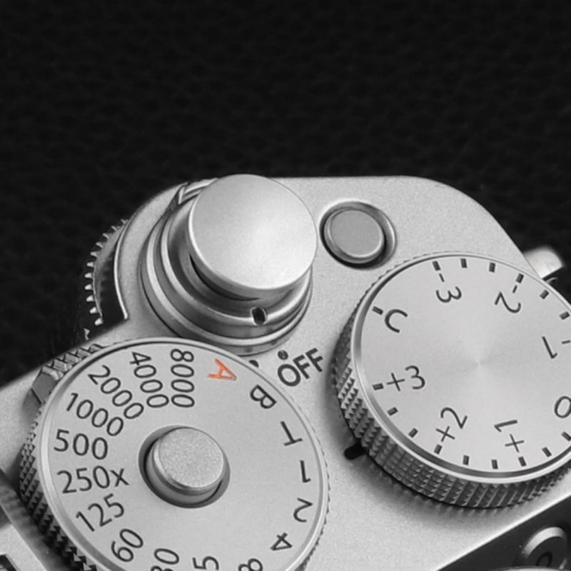 Haoge Metal Shutter Release Button for Olympus OM-1 OM1 Pen-F PENF Minolta XD7 SR-7 Convex Silvery Gray - Image 3