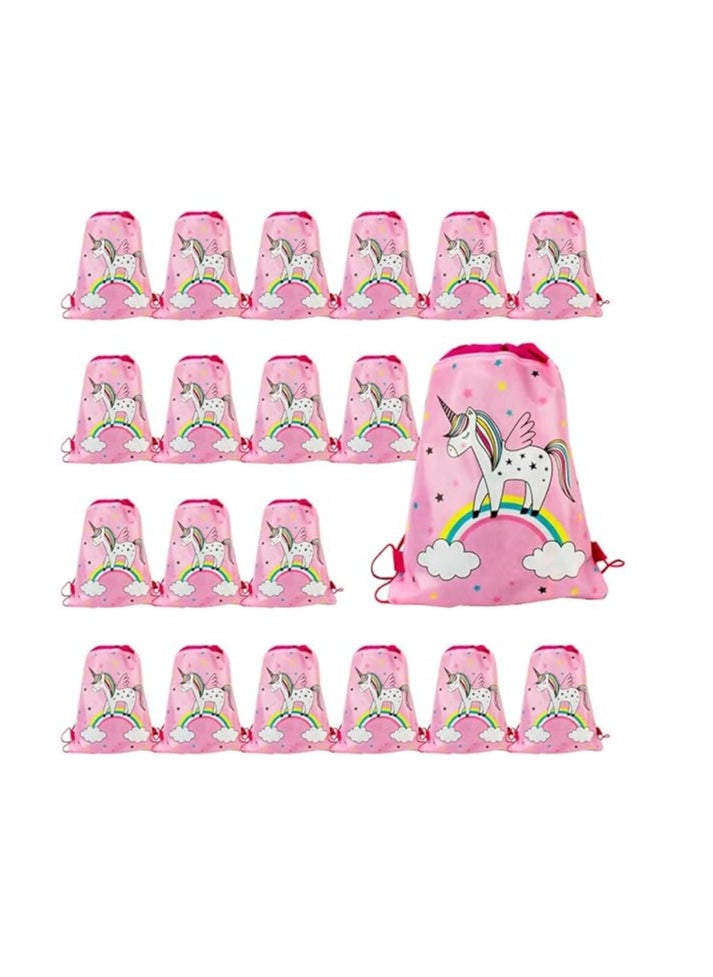 UKR - UKR Unicorn Drawstring Backpack – Pack of 20 Kids Backpacks | Perfect for Travel, Sports, Gym, Beach, and Swim | Durable & Lightweight - Image 1