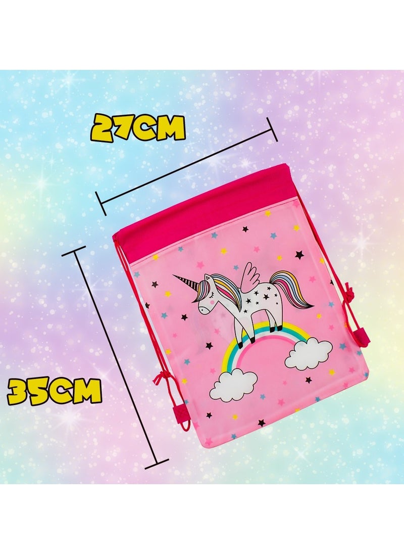 UKR - UKR Unicorn Drawstring Backpack – Pack of 20 Kids Backpacks | Perfect for Travel, Sports, Gym, Beach, and Swim | Durable & Lightweight - Image 1