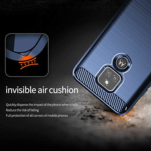 Osophter for Moto G Play 2021 Case with 2pcs Screen Protector Shock-Absorption Flexible TPU Rubber Protective Cell Phone Cover for Motorola G Play 2021(Navy Blue) - Image 5