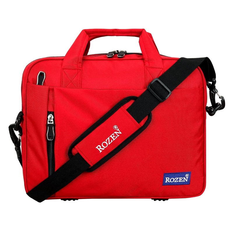 ROZEN حقيبة لابتوب بحجم 15.6 بوصة (39.6 سم) مع حزام كتف لحقيبة عمل احترافية للسفر للرجال والنساء، حقائب تنفيذية رسمية مقاومة للماء - Image 1