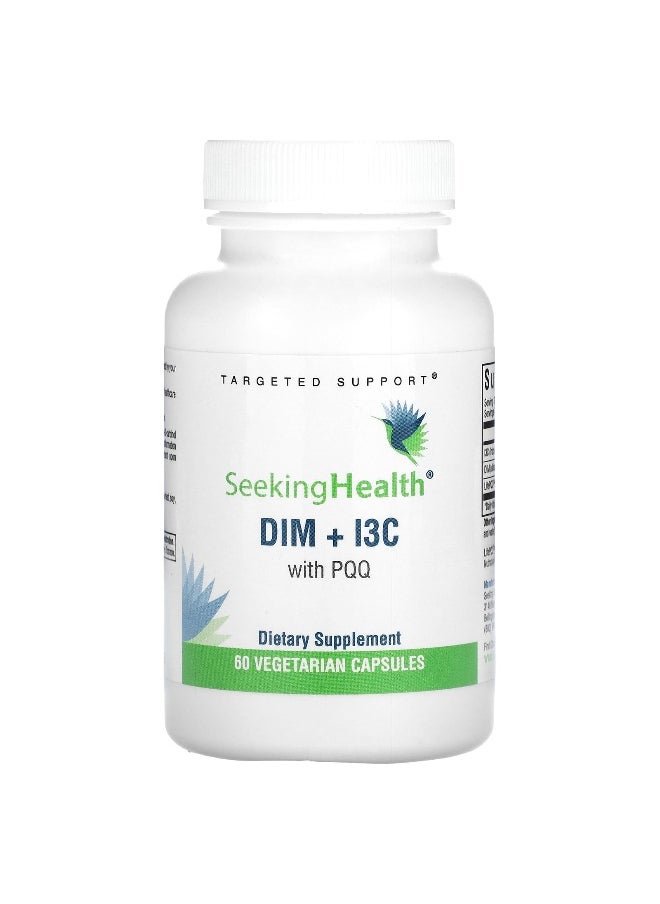 Seeking Health Seeking Health, DIM + I3C with PQQ, 60 Vegetarian Capsules  - Image 1
