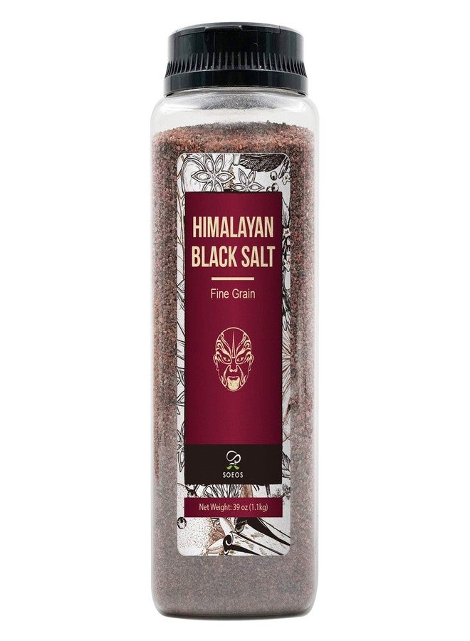 Soeos Himalayan Black Salt Fine Black Himalayan Salt, 2.4 Pound (39 Oz), Natural Mineral Enriched, Natural Faux Egg Flavor, Egg replacement. Black Salt for Cooking (Pack of 1) - Image 1