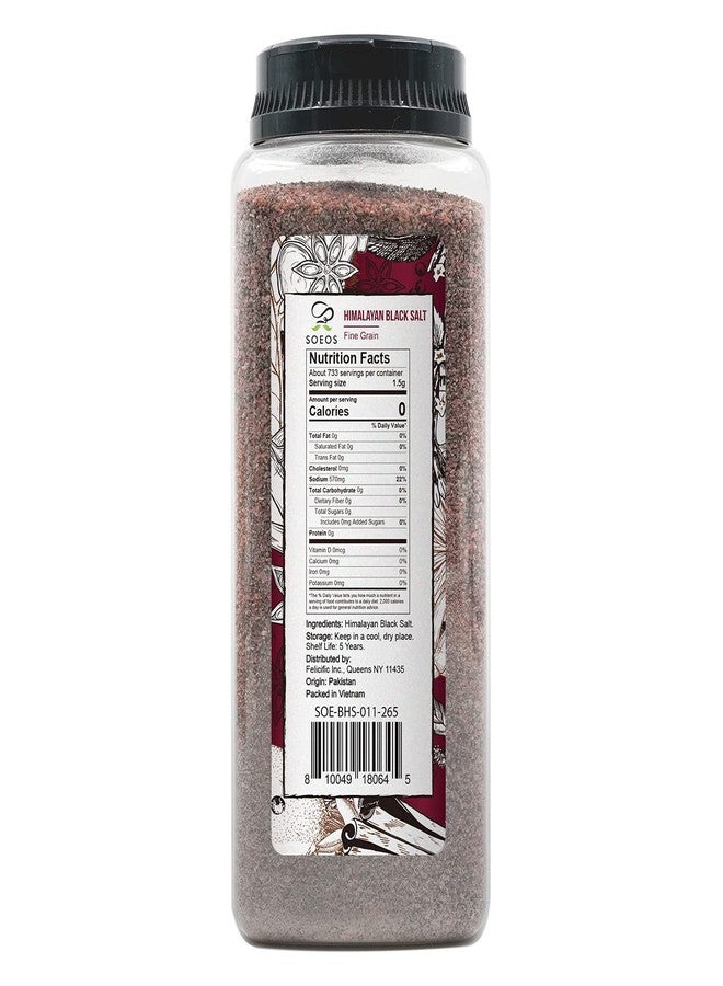 Soeos Himalayan Black Salt Fine Black Himalayan Salt, 2.4 Pound (39 Oz), Natural Mineral Enriched, Natural Faux Egg Flavor, Egg replacement. Black Salt for Cooking (Pack of 1) - Image 3