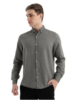 Shirt Men's, Stylish Long-sleeved  Oxford Cotton ,Olive