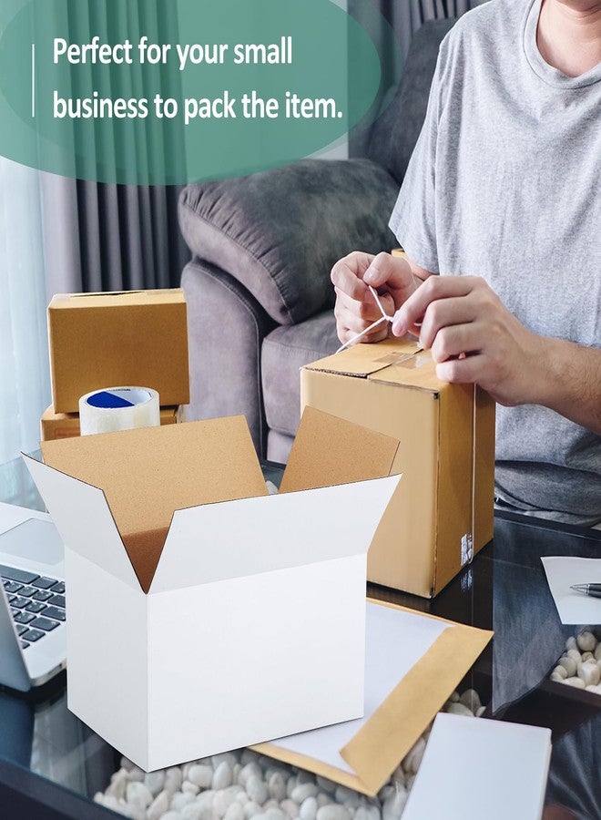 Eupako 30 Pack Small Shipping Boxes Assorted Sizes, White Corrugated Box Mailers, Cardboard Boxes for Packaging Small Business, Mailing, 9x6x4 & 10x7x5 & 11x6x6 10 PCS Each Small Boxes - Image 5