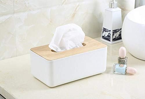Sohansh Square Shape Wooden Cover Tissue Box Holder - Plastic Napkin Holder Case - Elegant Tissue Dispenser Organizer for Car, Home, Room, and Hotel Decor - Image 4