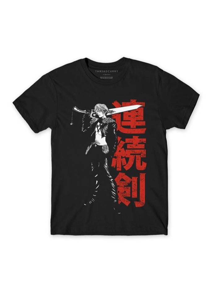 THREADCURRY THREADCURRY Anime Manga Fun Comic Cotton Graphic Printed Tshirt for Boys  - Image 1