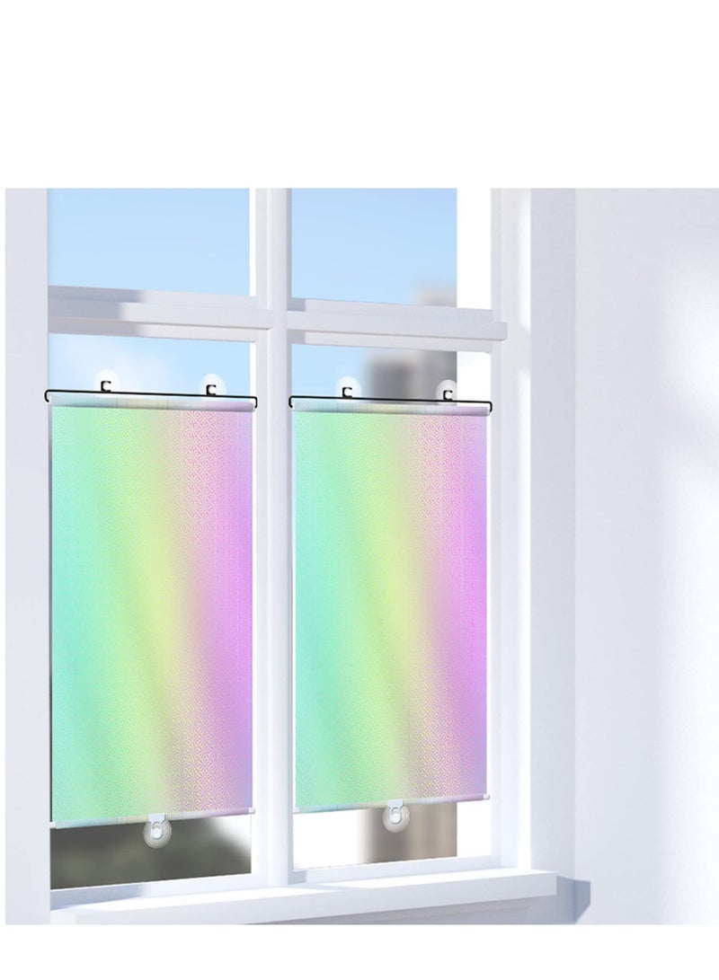 SYOSI Suction Cup Sunshade Blackout Curtain,Sun Protection Roof Window Roller Blind,Temporary Portable Window Cover Curtain,Privacy Screen Insulation Curtain,Without Drilling (40x125cm/15.7x49.2in) - Image 1