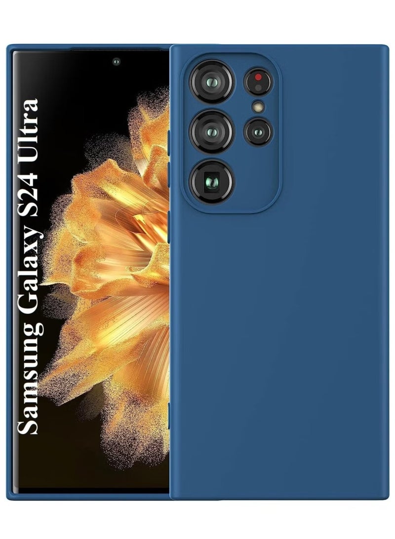 ELTRAZONE Samsung Galaxy S24 Ultra Soft Silicone Gelly Rubber Case – Shockproof Matte Finish with Camera Protection in Blue - Image 1