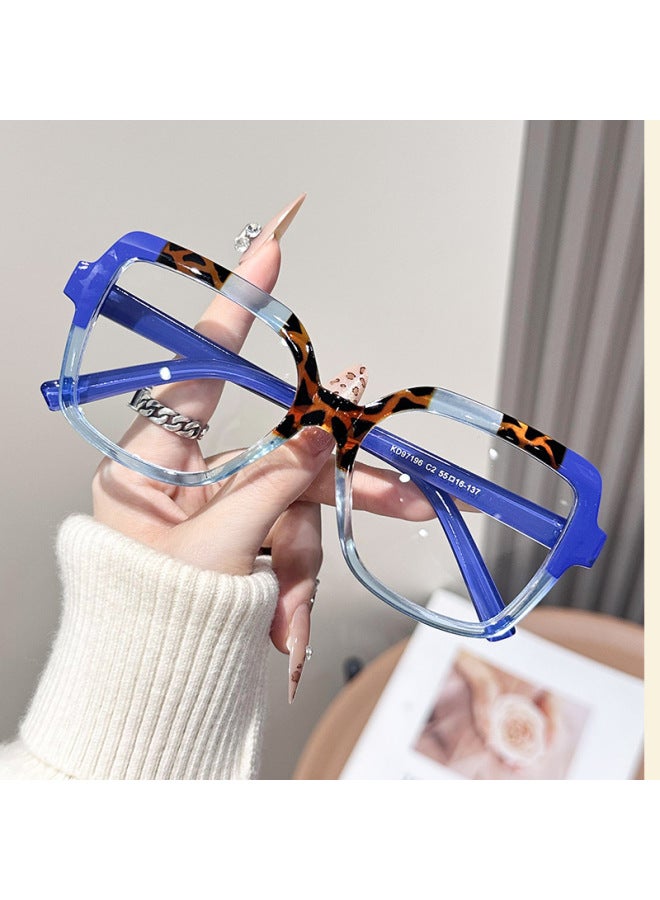 نيو نظارات New Box Color Contrast Hd Vision Fashion Color Change Anti Blue Light للنساء - نظارات Flat Light - Image 2