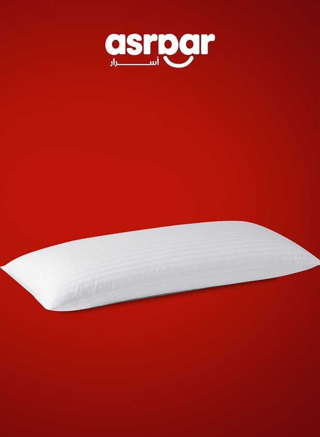 أسرار مخده نوم طويلة سادة من مايكروفايبر - أبيض 150x50سم - Image 2