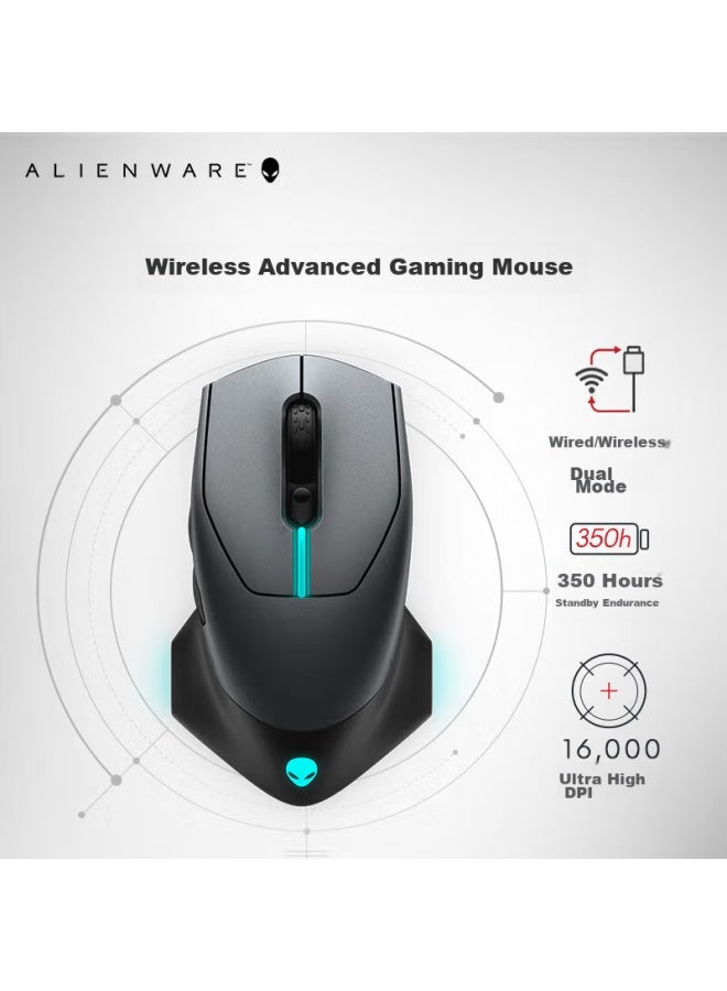 Alienware Aw610m Black Myth： Wukong Wireless Gaming Mouse, Dual-mode Rechargeable Esports Mouse, Ergonomic Mechanical Macro Infinite Rgb High-end Peripheral For Home Use - Image 2