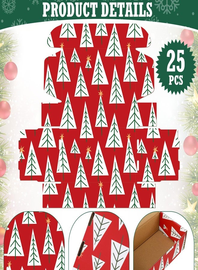Zhanmai 25 Pcs Christmas Shipping Gift Boxes Small Holiday Mailing Cardboard Gifts Boxes Christmas Shipping Packaging Cases for Wrapping Holiday Goodie Present(4 x 8 x 2 Inch,Classic Style - Image 3