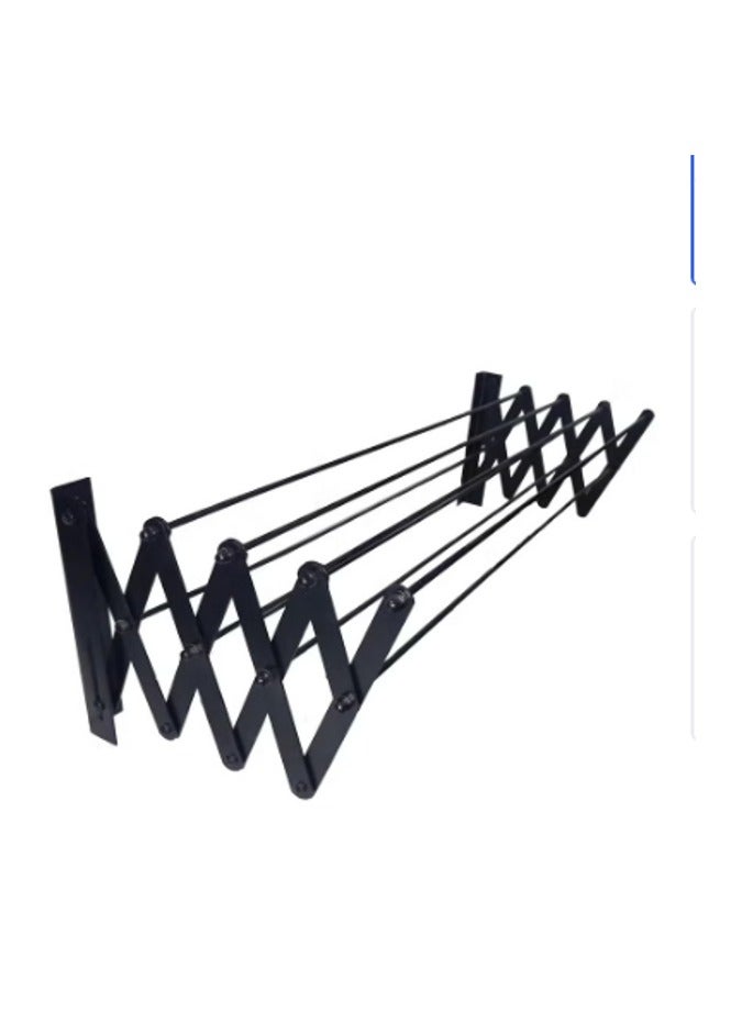 Foldable clothes rack, suitable for small spaces, 120 cm, black Metal