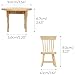 KH866 112 Miniature Dollhouse Round Table and 2 Chairs Dining Set Mini Wooden Unpainted Burlywood Barbie Kitchen Furniture Accessories - Image 4
