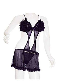 Generic Babydoll Nightgown With Lace Details 