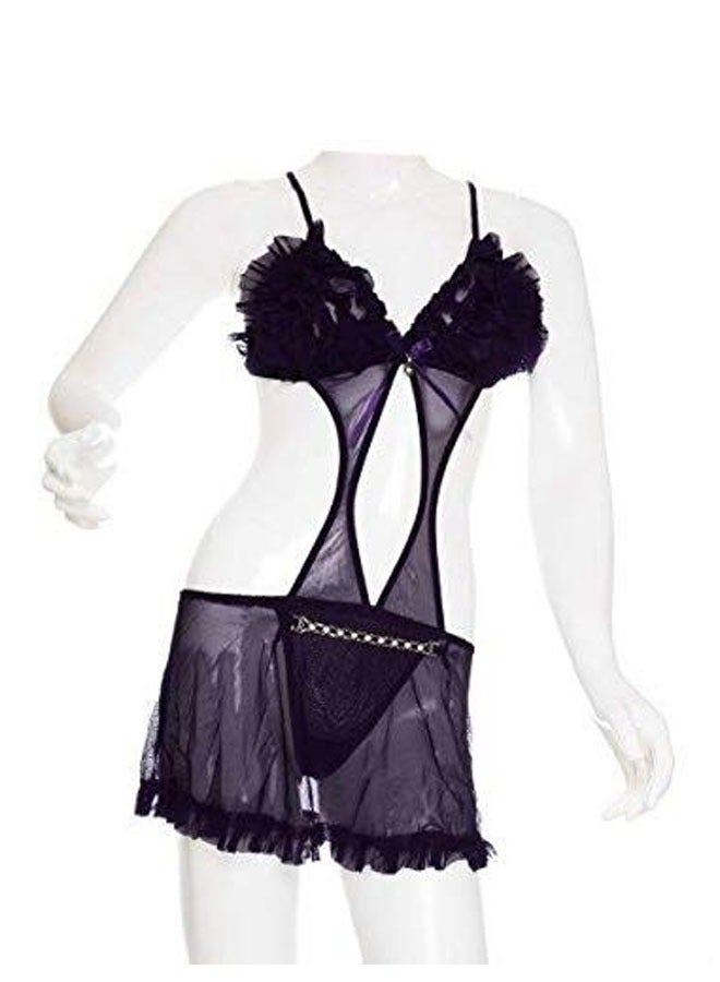Babydoll Nightgown With Lace Details 