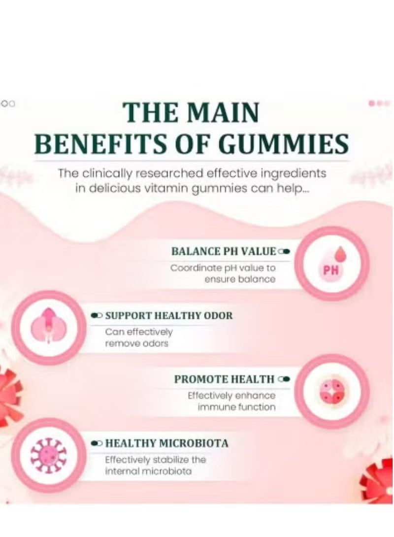 VITAL Feminine Health & Balance Gummies – Hormonal and pH Support for Women of All Ages | 60 Gummies - Image 3