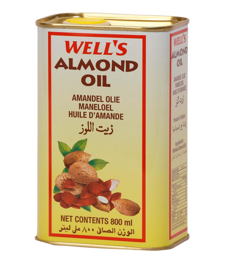 Well's 100% Pure Almond Oil Packed And Imported From Spain 800Ml | Sweet Almond Oil For Body, Skin & Hair | Helps Enhance Memory | For New Born Baby Massage | Beauty & Skin Massage - Image 5