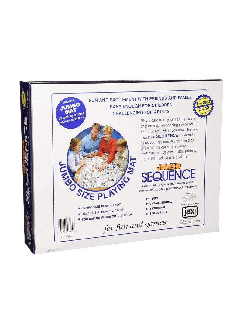 Eworld - Jumbo Sequence Strategy Board Game Cushioned Mat For Adults/Kids - Image 1