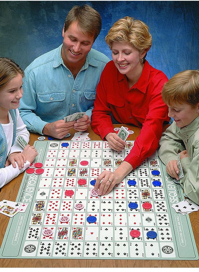 Eworld - Jumbo Sequence Strategy Board Game Cushioned Mat For Adults/Kids - Image 1