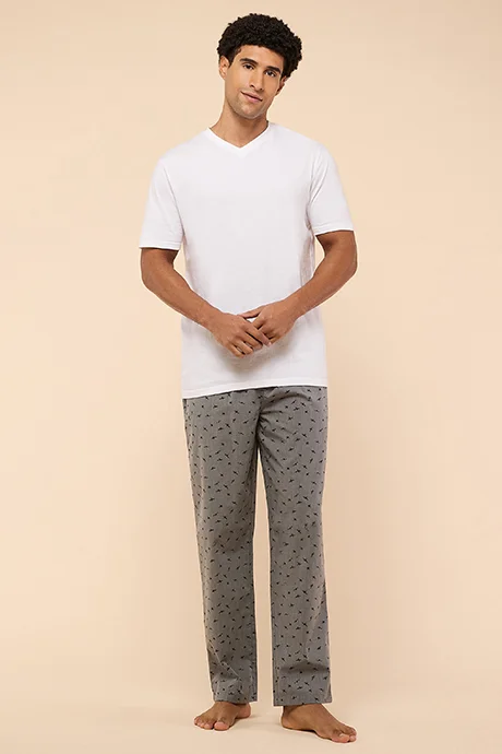 أر أند بي Printed Lounge Pants with Drawstring Waist