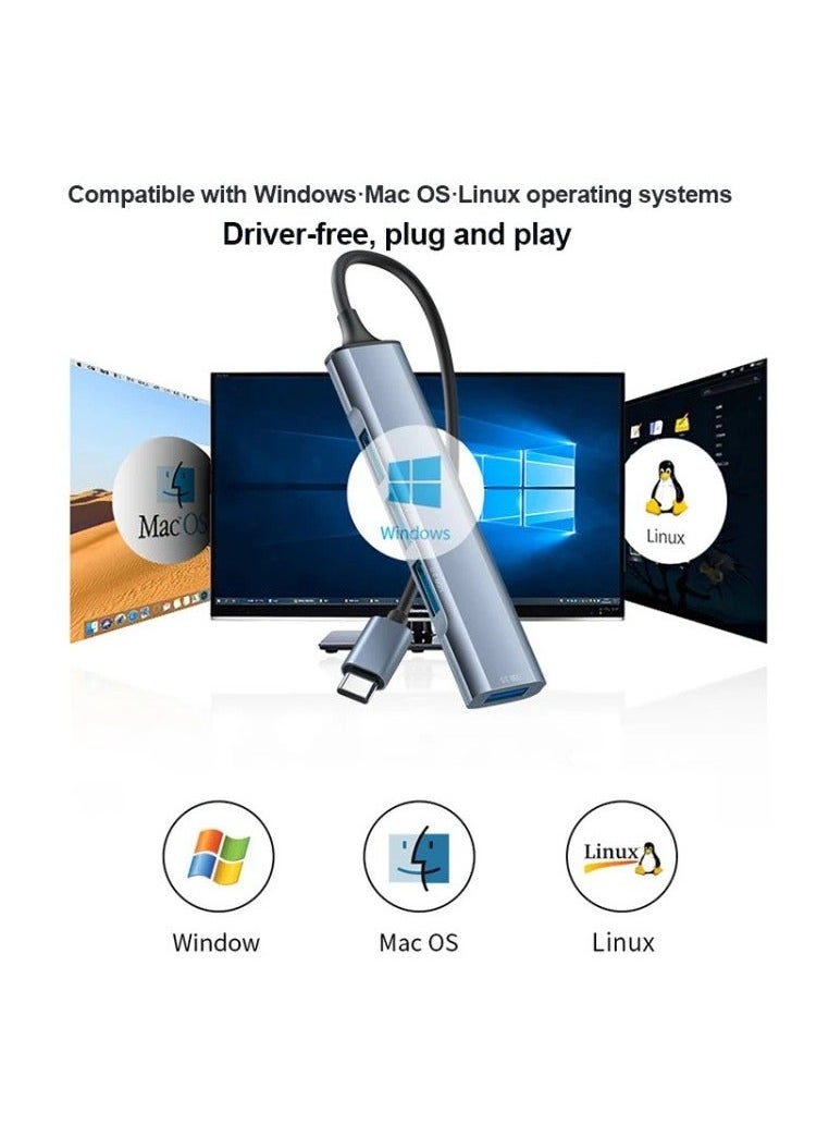 Yesido - Yesido HB17 4 in 1 USB-C / Type-C Multifunctional Docking Station HUB Adapter - Image 1