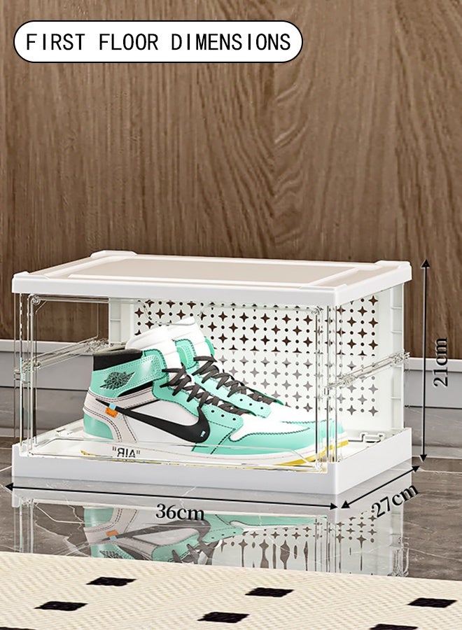 Generic Transparent shoe box - storage box for sneakers - plastic folding shoe rack - home use - space-saving gadget  - Image 2