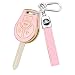 FT FUNTOR for Nissan Key Fob CoverTPU 360Full CoverageFit for Rogue Sentra Altima Versa Armada Cube NV Infiniti FX35 Key Car Accessories Holder Pink Gold Border - Image 2