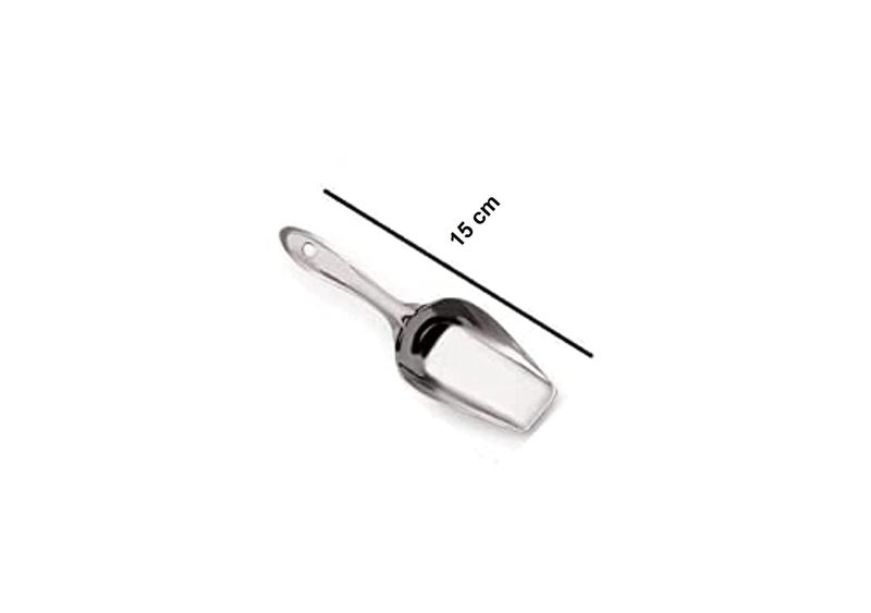 SBA PRIME Stainless Steel Atta Scoop/Shovel for Kitchen | Multipurpose Scoop for Flour, Sugar, Rice & Grains | Rust-Free Durable Metal Scooper (Pack of 4) - Image 4