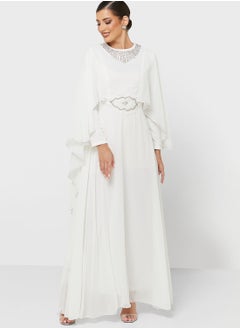 Solid Embroidered Detail Dress