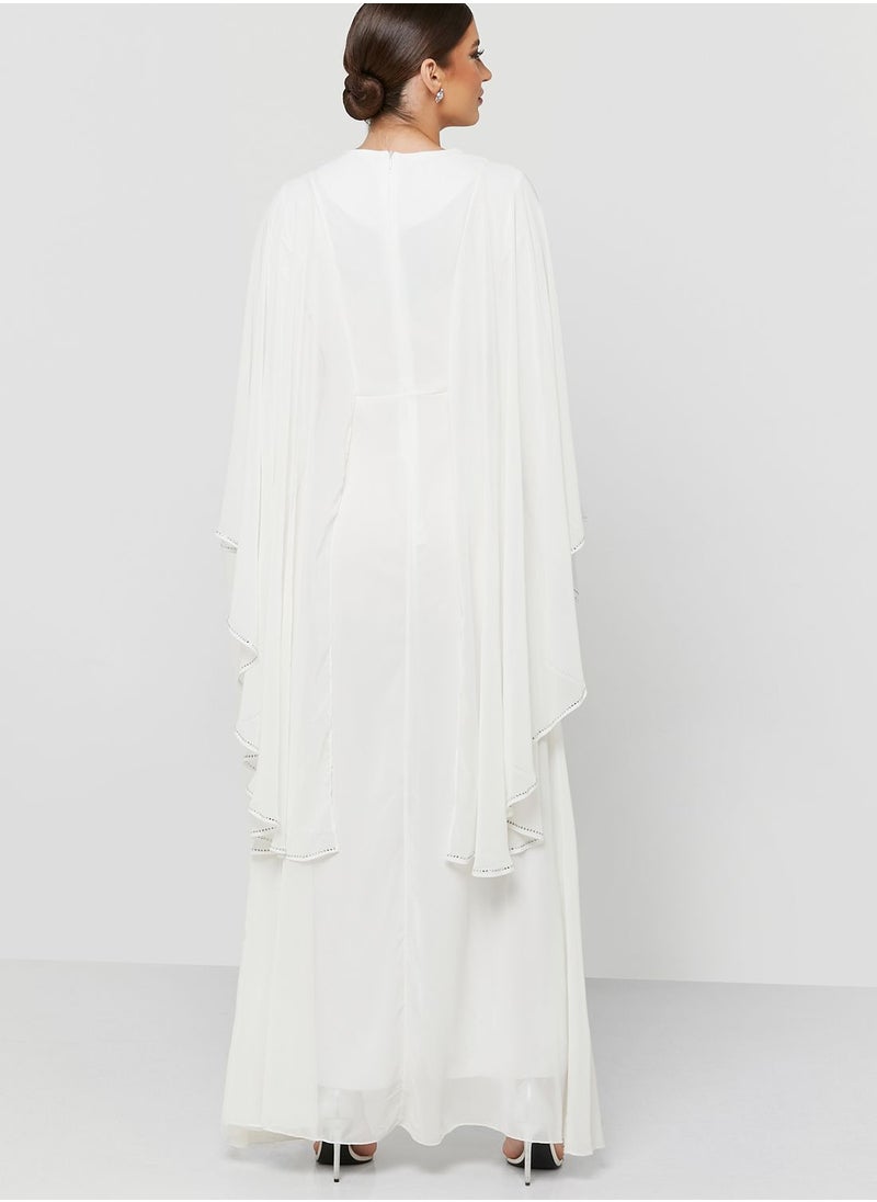 Khizana - Solid Embroidered Detail Dress - Image 1