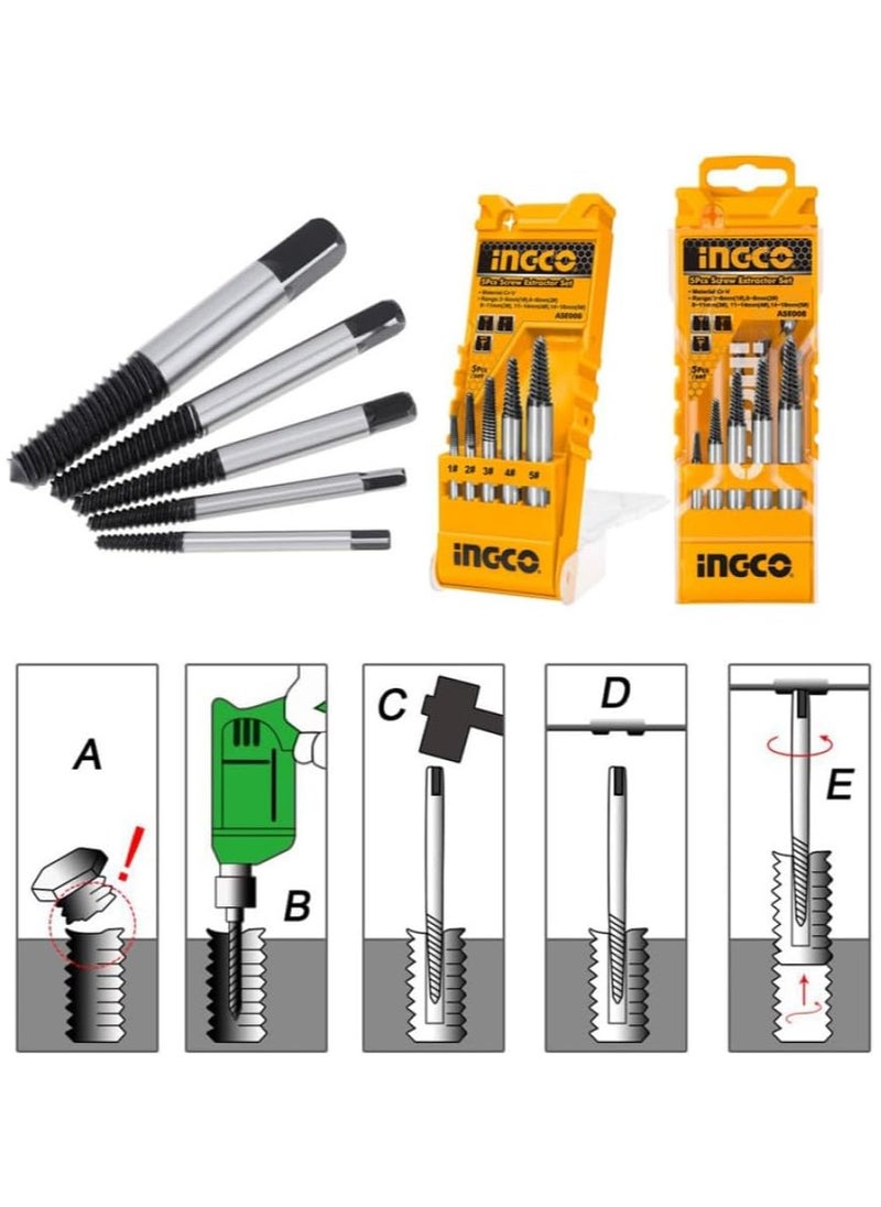 EasyOut 5pcs Screw Extractor Set - ASE008