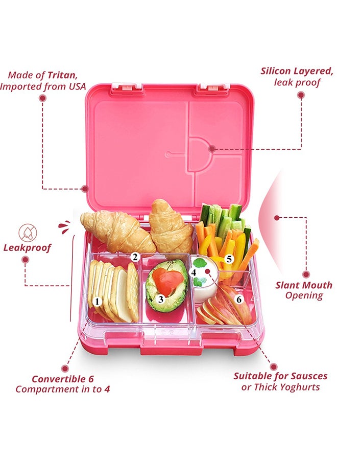 Eazy Kids صناديق بينتو مع حقيبة غداء معزولة - يونيكورن وردي - Image 3