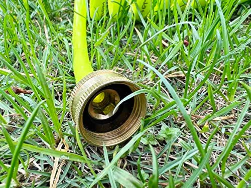 SANFU PU Recoil Garden Hose Handy 3/8"ID x 15ft Premium With 3/4"Inch Swivel Female Brass Fittings Retractable, Outdoor Patio Hose Marine&Boat Yacht, Lime(15') - Image 4