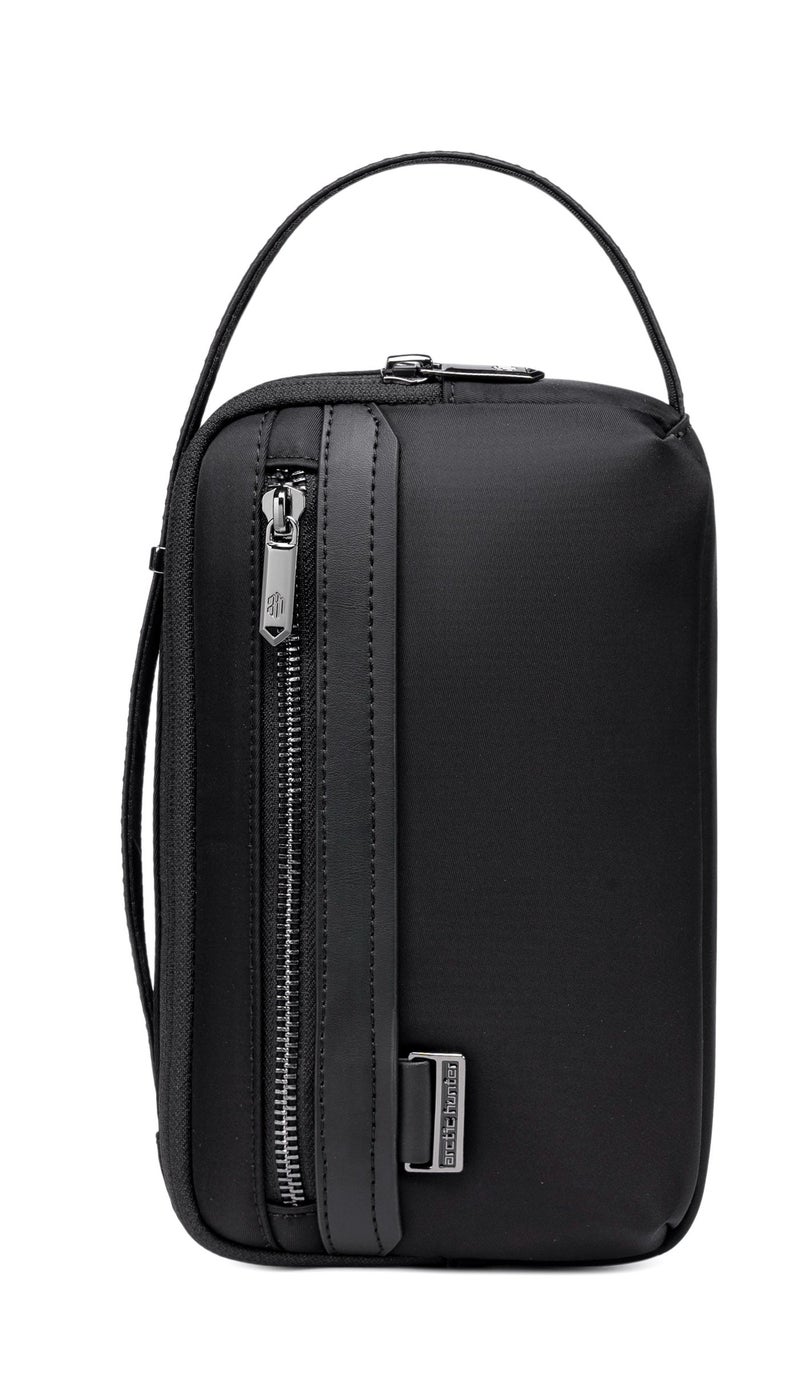 ARCTIC HUNTER Unisex Handbag Durable Premium Water Resistant Carry All Bag with Pockets for Men and Women in Daily Use, KB00843, Black - Image 4