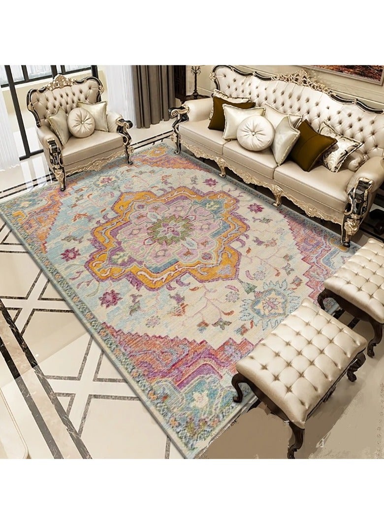 Loquat سجادة من ألياف البوليستر قابلة للغسل في الغسالة على الطراز الفارسي - Image 1