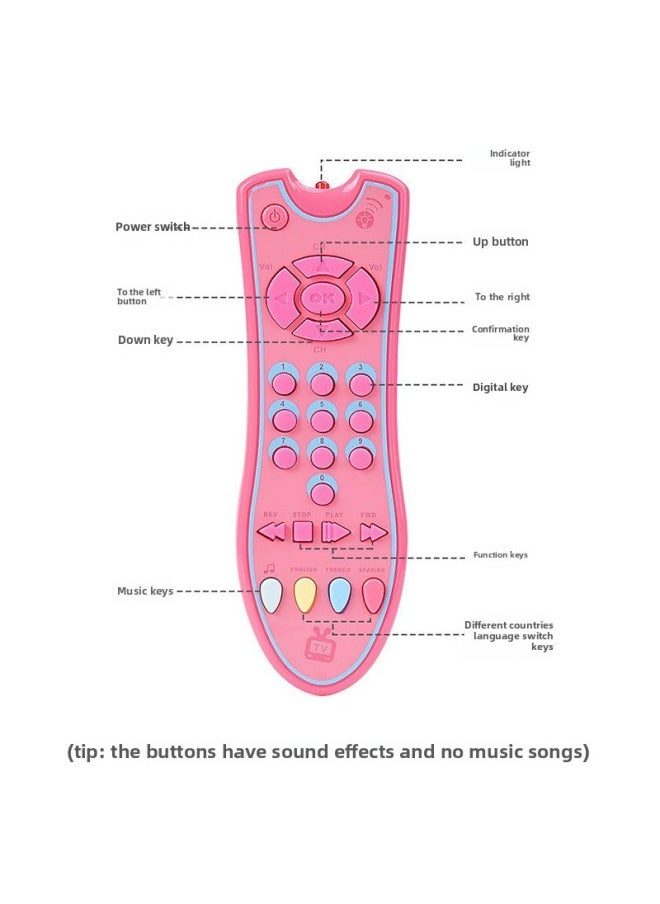Simulation Multilingual Baby Toys Baby Early Education Enlightenment Toys Children Simulation TV Remote Control-Color:Gray-window Box 145g  - Image 4