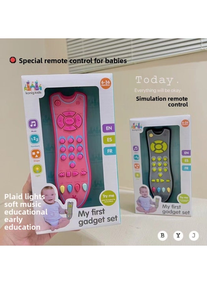 Simulation Multilingual Baby Toys Baby Early Education Enlightenment Toys Children Simulation TV Remote Control-Color:Gray-window Box 145g  - Image 2