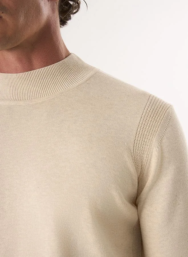 FELIX HARDY Beige Half Turtleneck Sweater for Men | Best Price UAE
