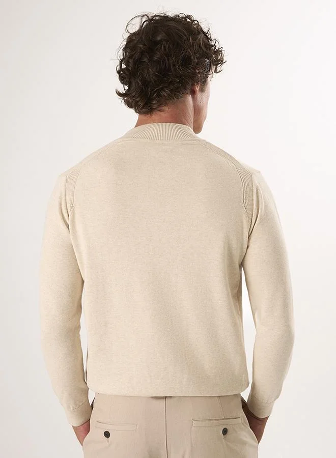 FELIX HARDY Beige Half Turtleneck Sweater for Men | Best Price UAE